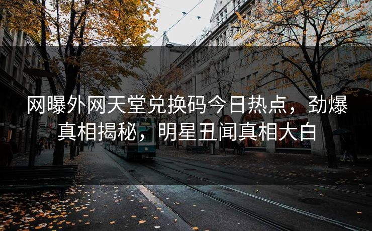网曝外网天堂兑换码今日热点，劲爆真相揭秘，明星丑闻真相大白